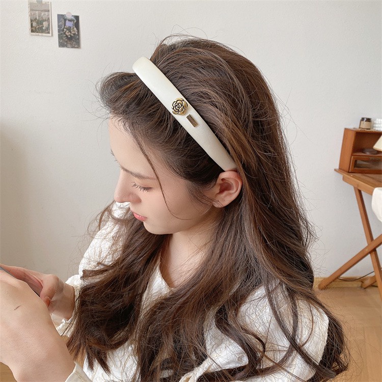 Băng Đô Cài Tóc Hoa Trà Thời Trang Hàn Quốc Cho Nữ ( Xốp To )