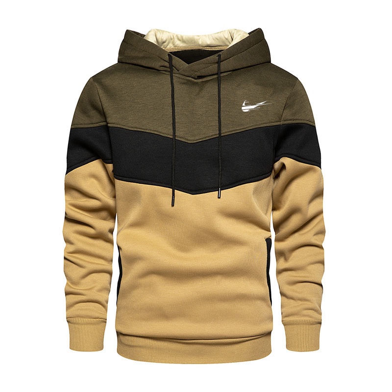 Ielgy Áo Hoodie Thể Thao Phối Màu Khối Thời Trang Thường Ngày Cho Nam