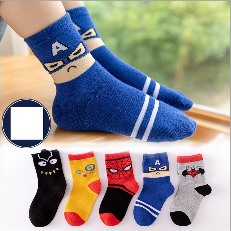 Tất cho bé, tất bé trai, tất bé gái, Sét 5 đôi loại xuất Hàn cao cấp, dày dặn, mềm mịn, bền