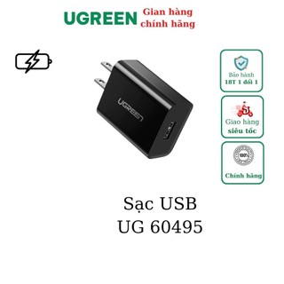 Củ sạc nhanh 18w chuẩn usb hỗ trợ qc 3.0 ugreen 60495 10133