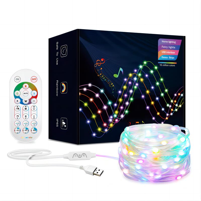 Đèn led Trang Trí Giáng Sinh 10 * 0.5m + 1 * 1.5m156 Cổng USB