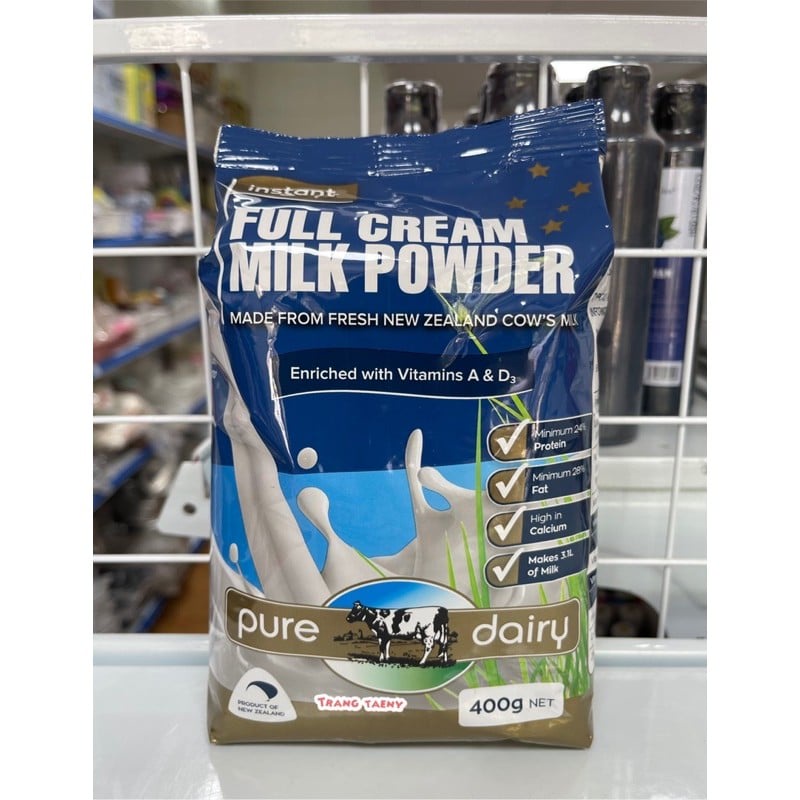 Bột sữa béo nguyên kem tan nhanh, hiệu Pure Dairy 800 g/gói, xuất xứ Malaysia