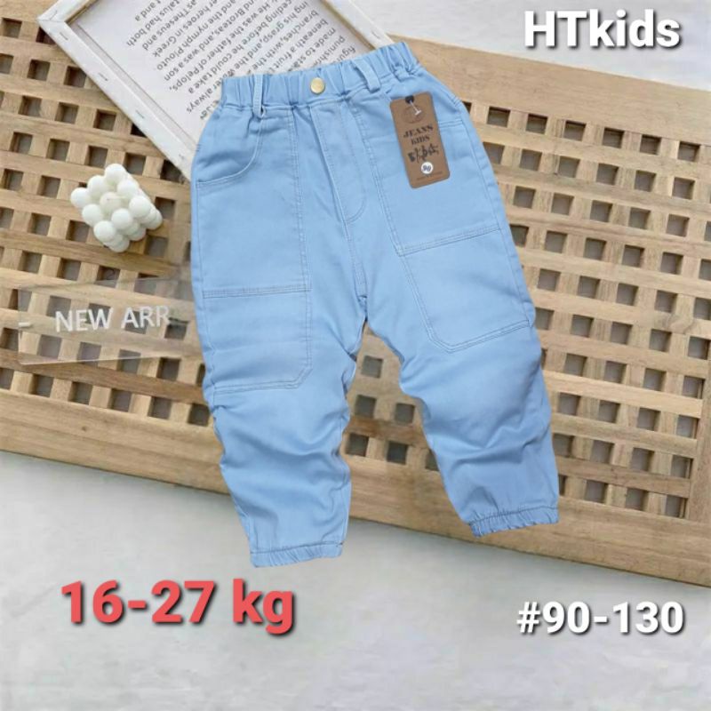 Quần Bò Dài Bé Trai hàng Co Giãn Đẹp Size 90-130 Quần Jeans Bé Trai Shop 18-35kg