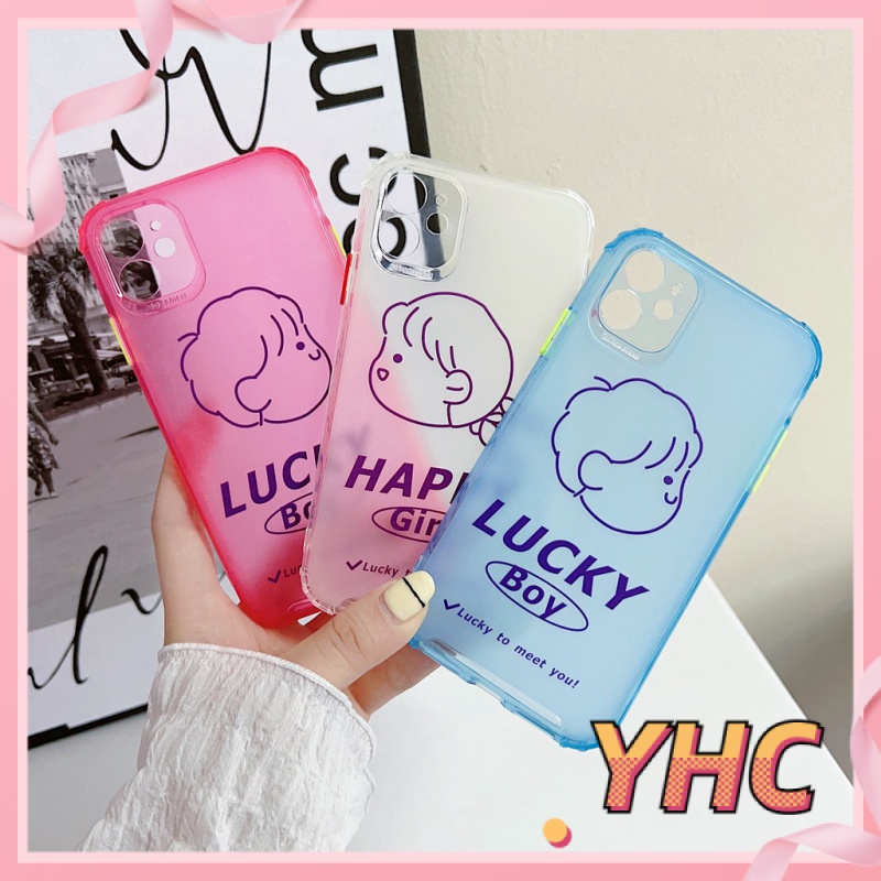 Ốp Điện Thoại Màu Kẹo Hình Bé Trai / Bé Gái Cho iPhone 6 / S6 / 6S / 6splus / 7 / 7plus / 8 / 8plus / X / xr / xs / 11promax-803