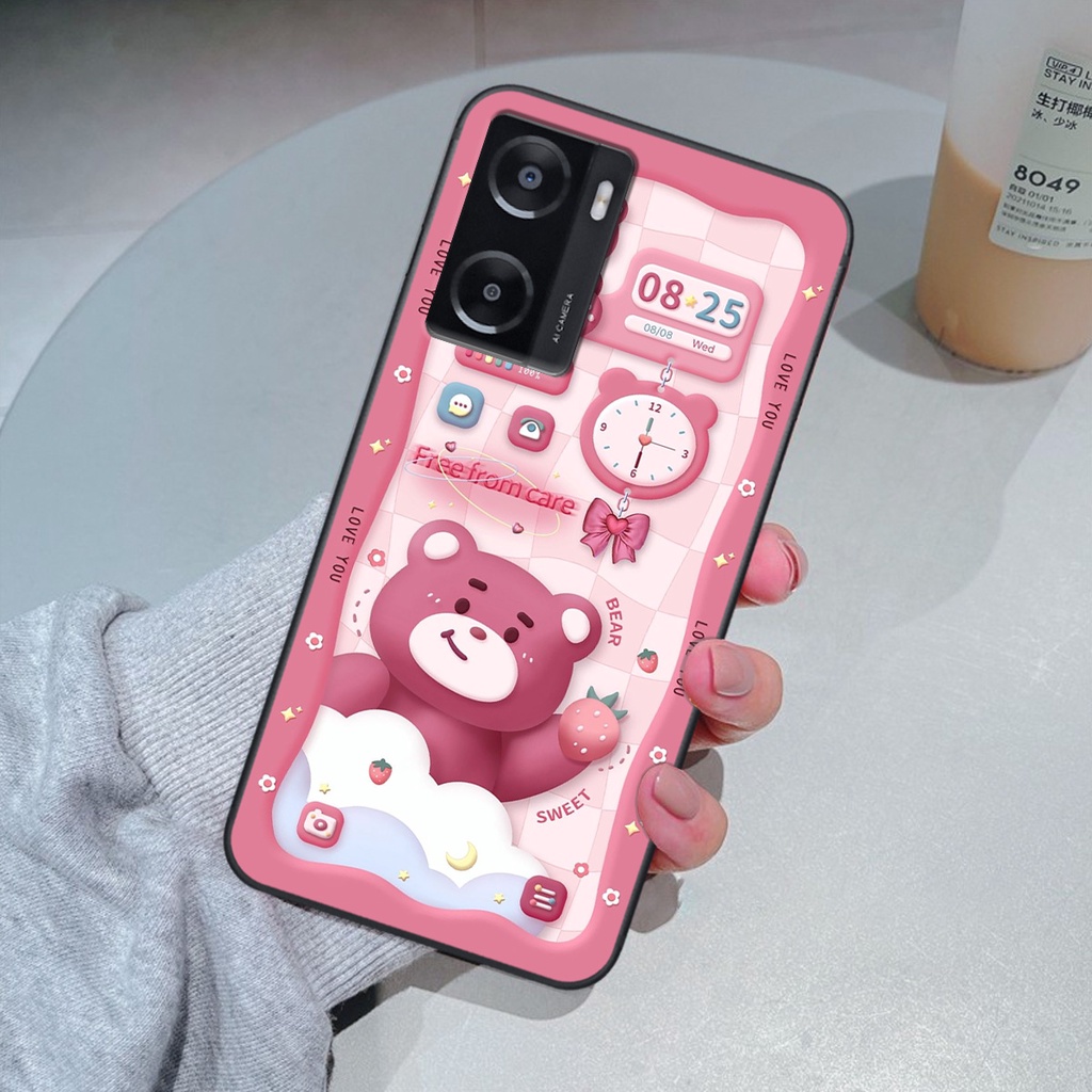 Ốp Oppo A57 4G 2022 gấu cute gấu dễ thương nhiều màu sắc ốp xinh cá tính