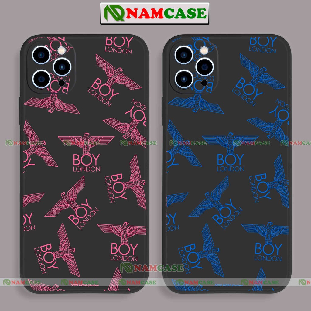 Ốp lưng điện thoại iPhone Boy london cạnh vuông silicon dẻo bảo vệ camera ip 6/6s/7/8/X/XS/XR/11/12/13/14 Pro Plus Max