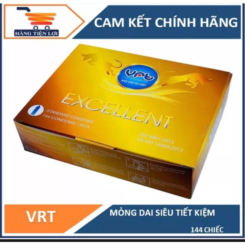 Bao cao su VRT Excellent hộp lớn 144 cái