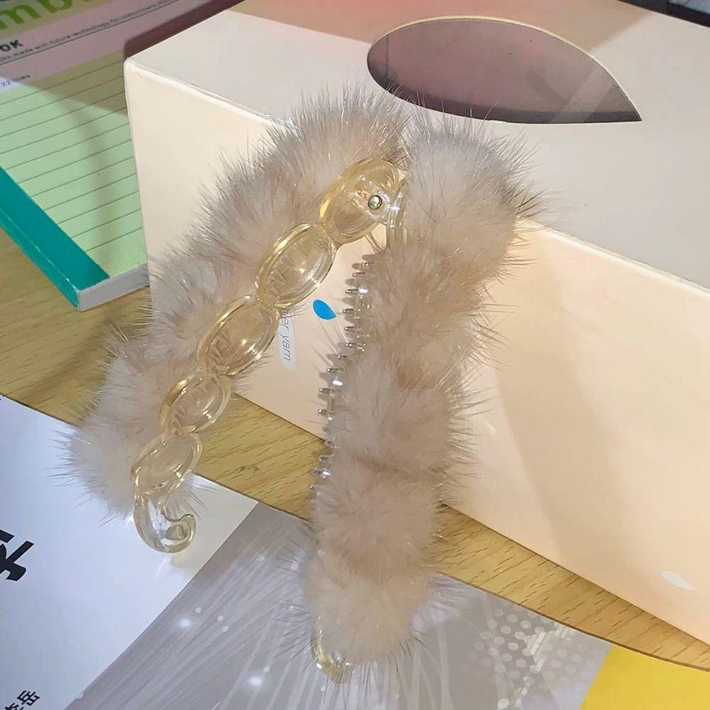 Kẹp Tóc Dạng Dọc Đính Quả Bông Phong Cách Vintage Thời Trang Mùa Đông Cho Nữ