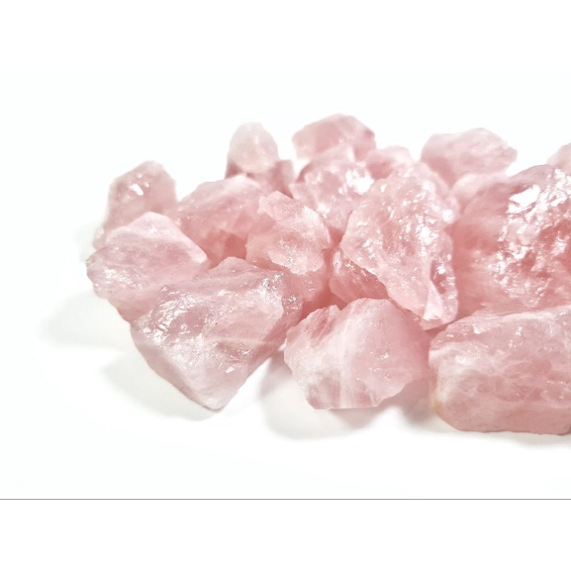 Rose quartz Madagascar thô tự nhiên có 2 màu sắc lựa chọn reiki healing, bói bài Tarot, hỗ trợ thu hút tính duyên