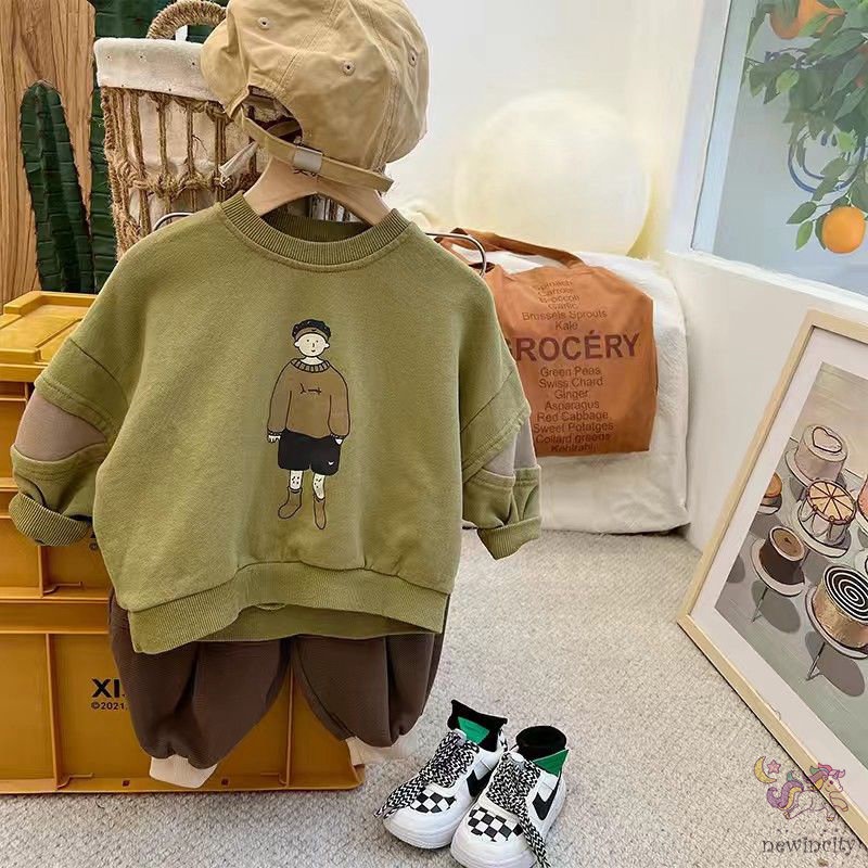 Áo Sweater In Hình Hoạt Hình Xinh Xắn Cho Bé