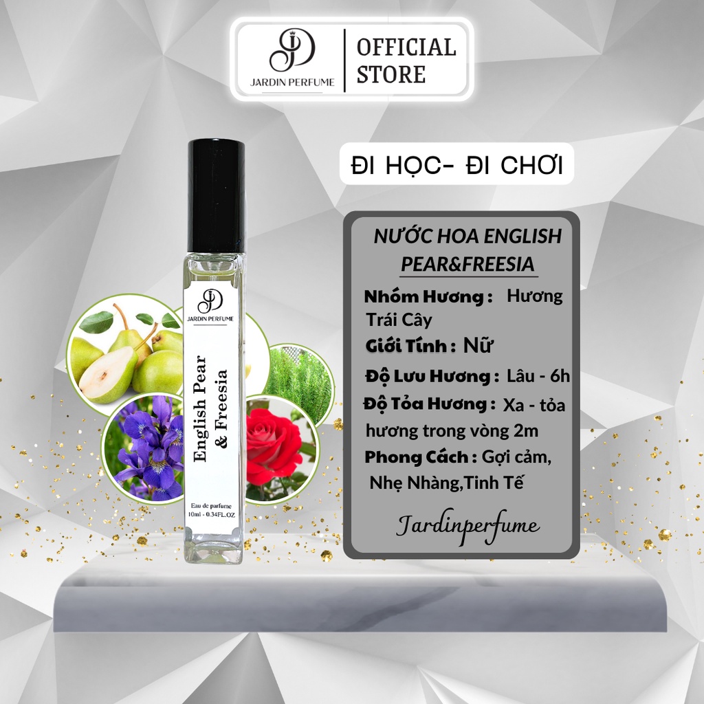 Nước Hoa Nữ English Pear & Freesia 10ml Nữ Gợi Cảm Nhẹ Nhàng Tinh Tế Thơm Lâu Dạng Xịt