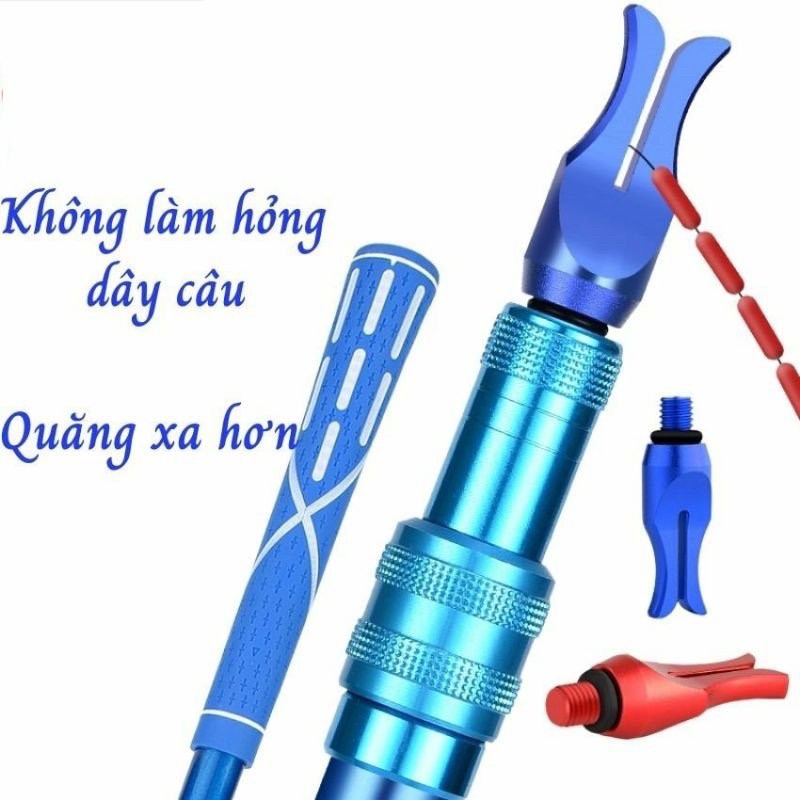 Gậy vẩy mồi, gậy xả hạt, Vẩy Trục, Đầu vẩy trục - Gậy xả mồi 2 muỗng