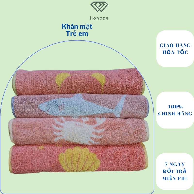 Khăn mặt 30*50 cho bé khăn cotton 100% cao cấp không gây dị ứng hàng c.ty songwol xuất khẩu