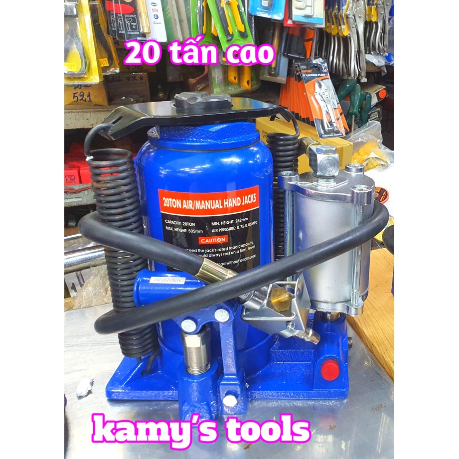 Kích Con Đội Thủy Lực Dùng Hơi 20 Tấn Và 35 Tấn Đế Dày