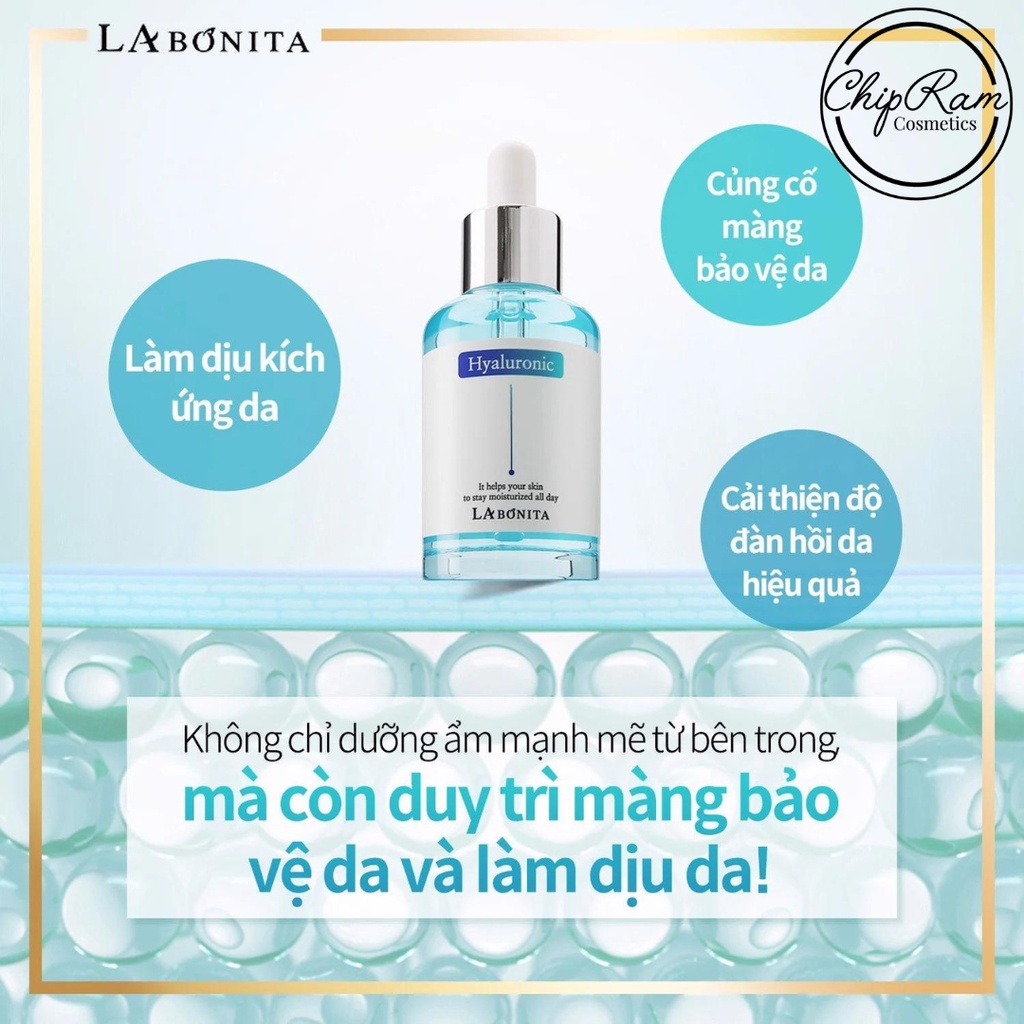 SERUM DƯỠNG ẨM SÁNG DA & TĂNG ĐỘ ĐÀN HỒI VITAL HYALURONIC ACID SERUM LABONITA 50ML