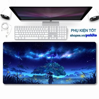 Lót chuột bàn phím cỡ lớn anime 3d genshin, one piece, thanh gươm diệt quỷ,...