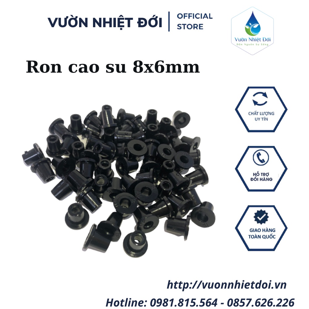 Bộ 50 ron cao su 8x6mm dùng cho khởi thủy 6mm (Khoan lỗ 8mm) - Bảo hành 6 tháng (ĐỌC MÔ TẢ NHÉ)