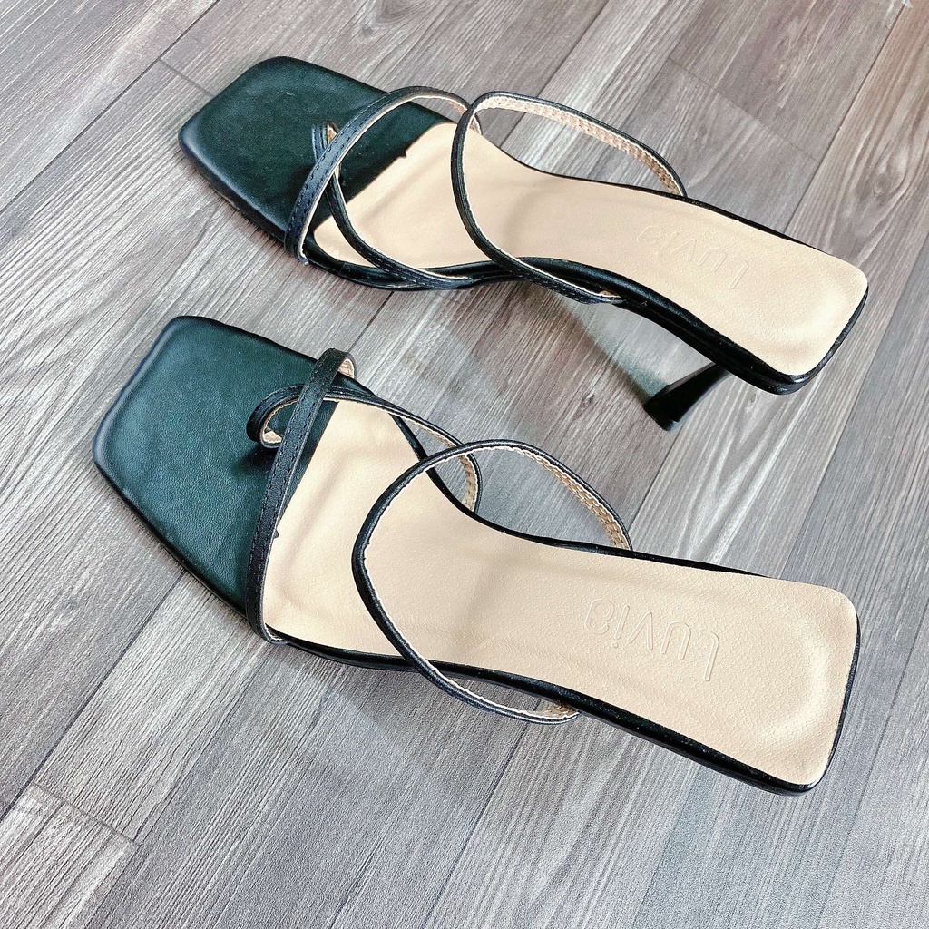 Dép cao gót xỏ ngón 7 phân quai mảnh gót nhọn Avela 32CG