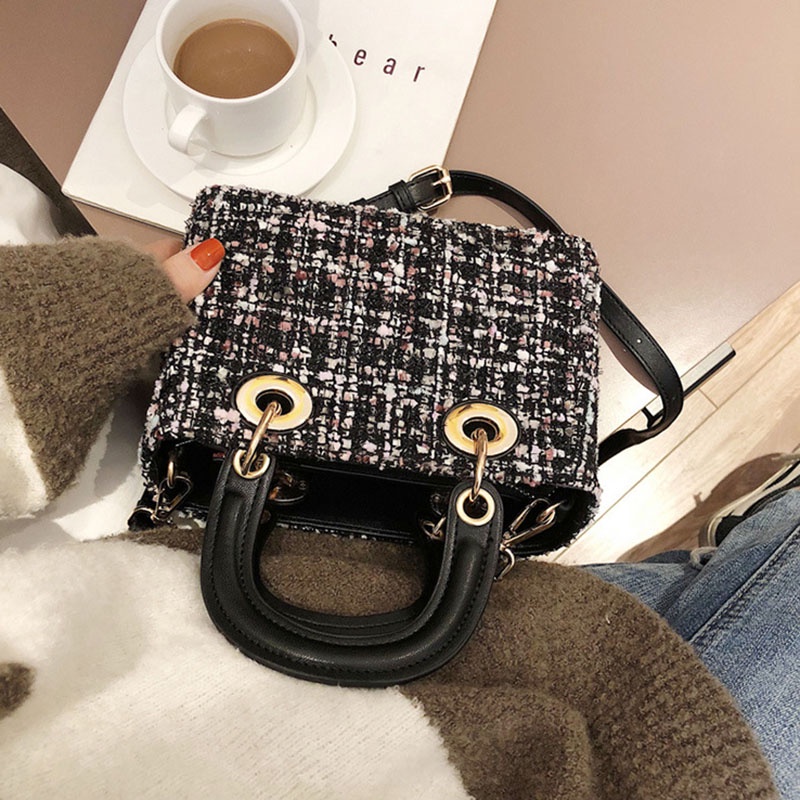 Túi Đeo Vai Bằng Len Thời Trang Phong Cách Hàn Quốc Cho Nữ