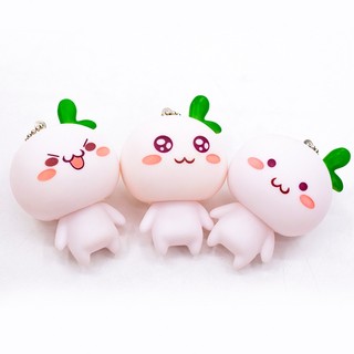 Móc khóa mầm cây - củ cải cute