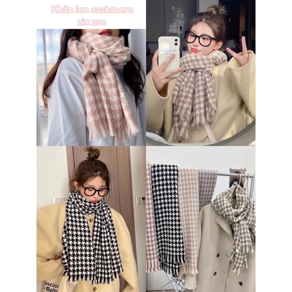 Khăn len dệt kim ziczac 2022