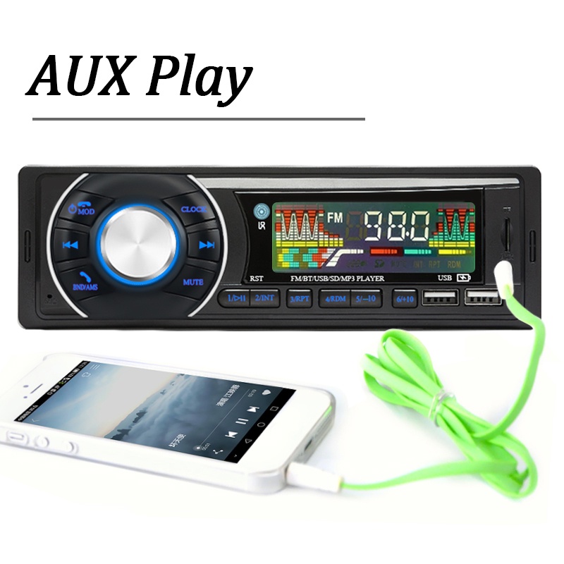 Máy Nghe Nhạc MP3 12V AUX / USB / Thẻ TF 1din Kết Nối Bluetooth Cho Xe Hơi | BigBuy360 - bigbuy360.vn