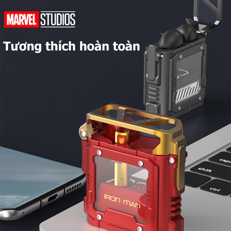 Tai Nghe Marvel Gaming Bluetooth BTMV08 HOLOCOM Âm Thanh Nổi Chống Ồn Bass Mạnh Chơi Game Độ Trễ Thấp - Thiết Kế Độc Đáo