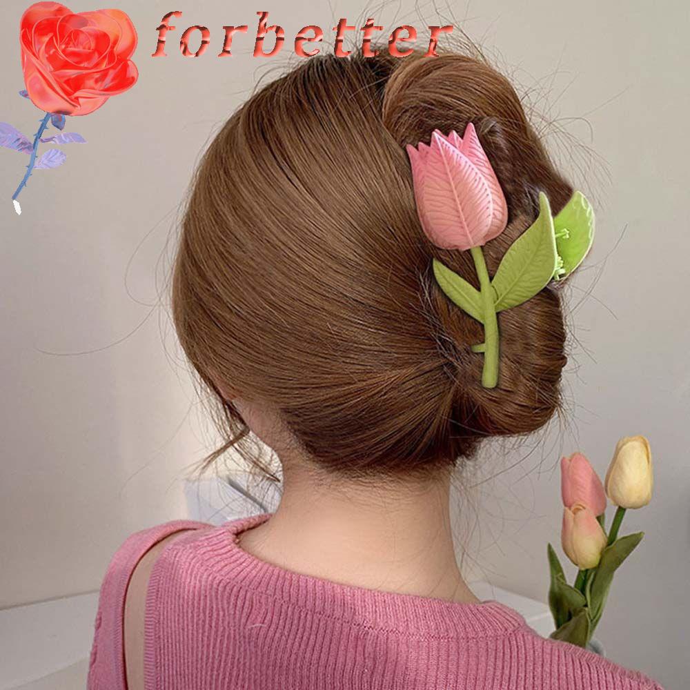 Kẹp Tóc Hình Hoa Tulip Màu Sắc Ngọt Ngào Phong Cách Hàn Quốc Đơn Giản Thời Trang Cho Nữ