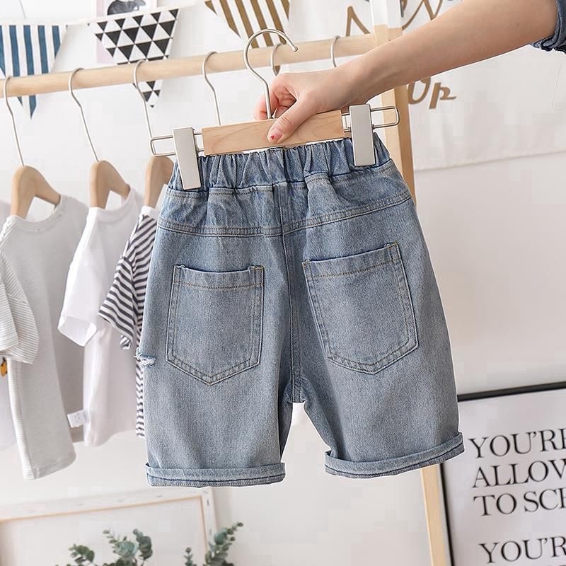 ❣❒☼Quần Short denim Rách Mùa Hè Phong Cách Cho Bé Trai