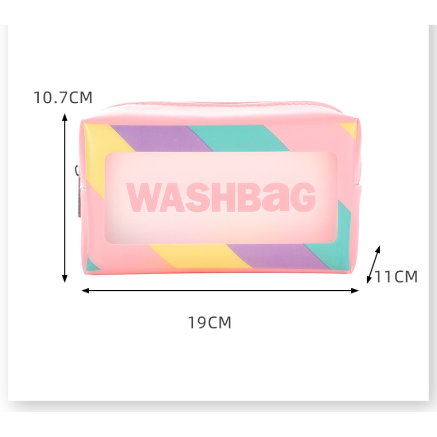 Túi Đựng Mỹ Phẩm Son Môi Dạng Vuông Trong Suốt Nhỏ Gọn Tiện Lợi