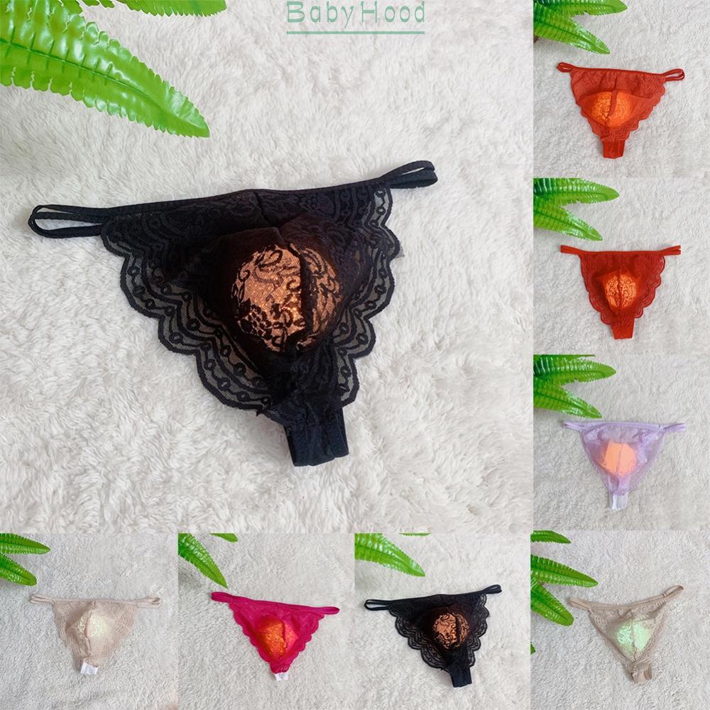 Sexy Men Lace Sheer Pouch G String Bikini Briefs Thongs Underwear Underpants Underwear#BBHOOD