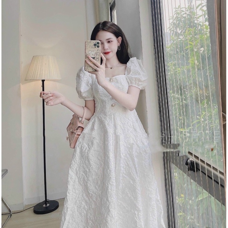 ĐẦM TRẮNG DÁNG DÀI TIÊU THƯ SIÊU XINH D72