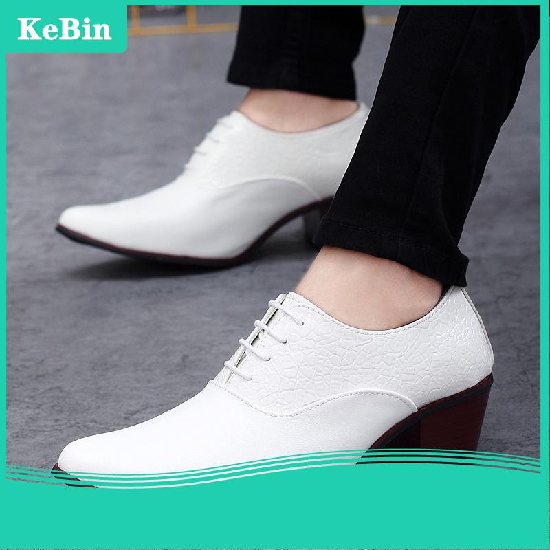 Giày Da Mềm Chống Thấm Nước Tăng Chiều Cao 6cm Cho Nam