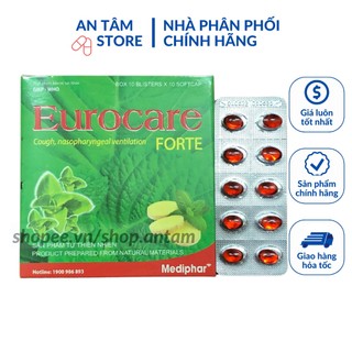Viên uống Eurocare (100 viên) Giảm ho, thông thoáng mủi họng.