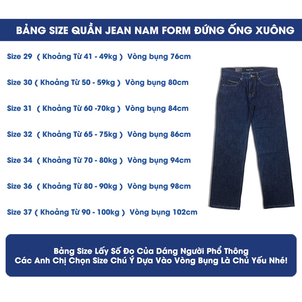Quần Jean Nam Dài Cotton Thời Trang 24h Màu Xanh Nhạt Phom Đứng Ống Rộng Phù Hợp Với Nhiều Lứa Tuổi Có Size Ngoại cỡ