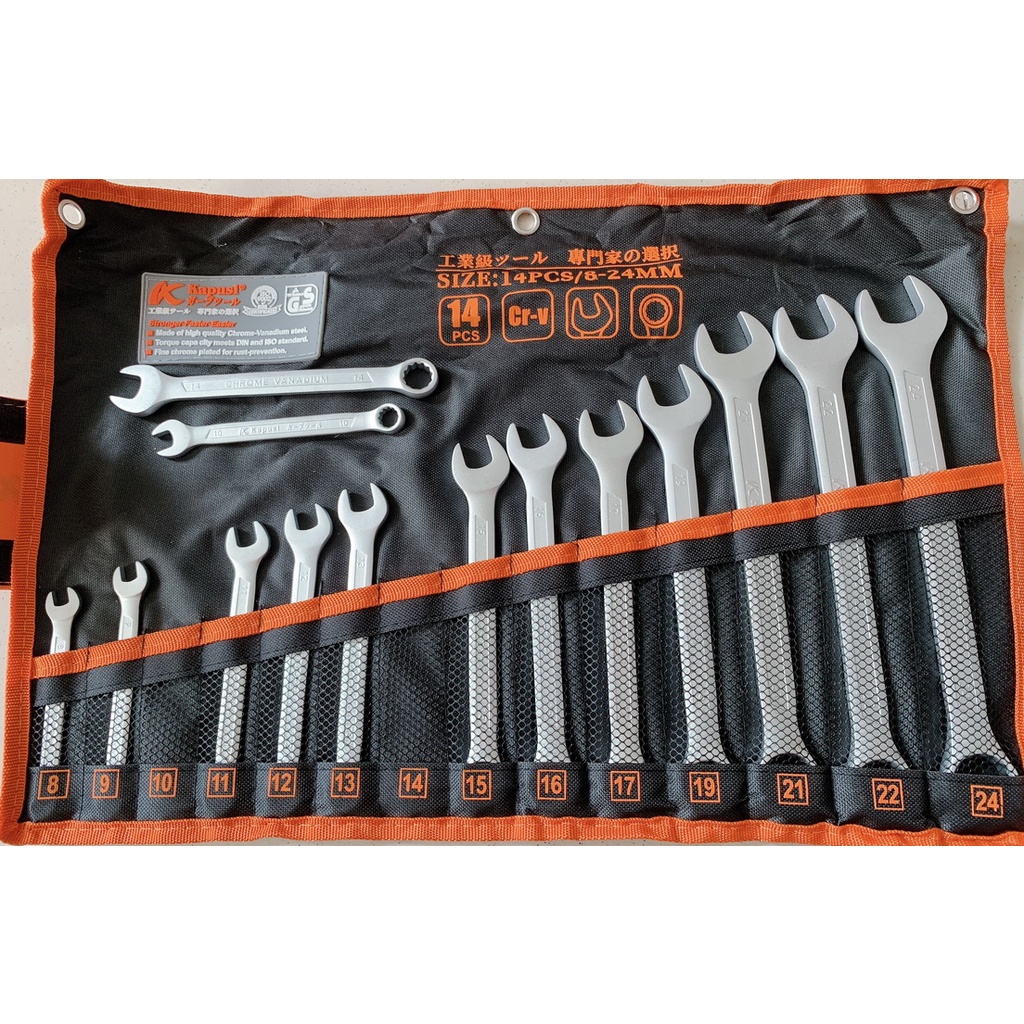 BỘ CỜ LÊ MỘT ĐẦU VÒNG MỘT ĐẦU MIỆNG MỞ ỐC 8-24MM, 10-32MM