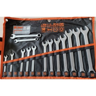 Bộ cờ lê một đầu vòng một đầu miệng mở ốc 8-24mm, 10-32mm