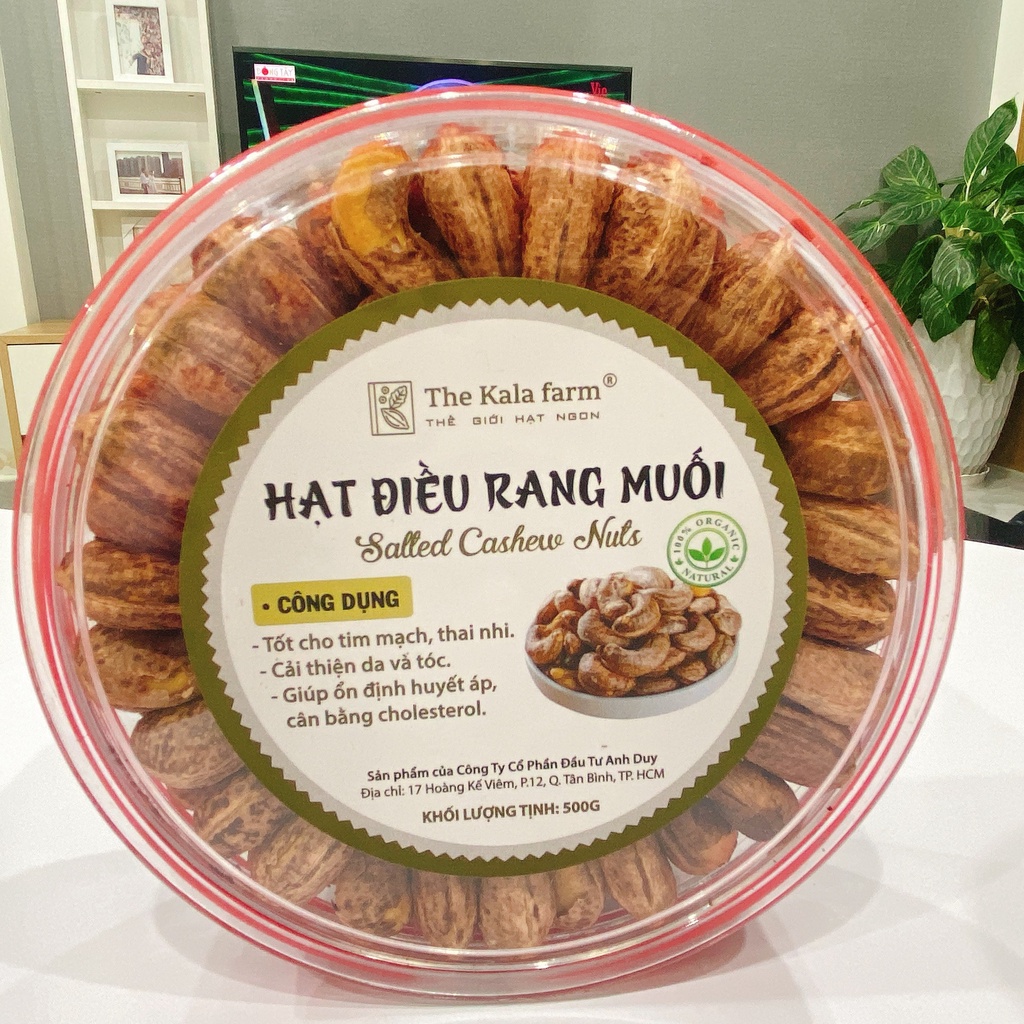 HẠT ĐIỀU RANG MUỐI HỘP 500GR