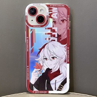 Ốp lưng iphone và samsung xiaomi oppo cạnh vuông JMCase Kaedehara Kazuha Hologram Anime Genshin Impact