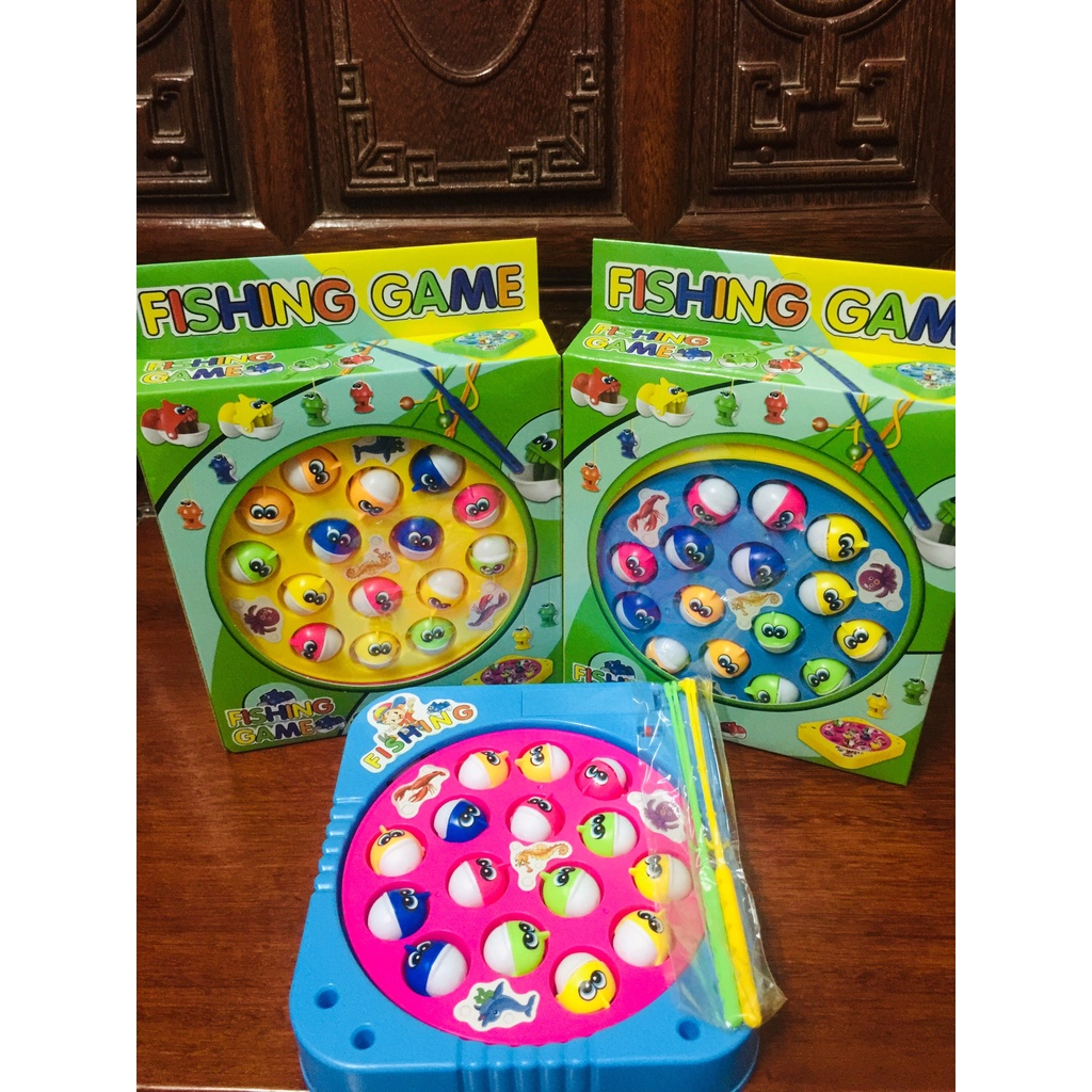 Đồ Chơi Câu Cá Cho Bé 2 Cần 15 Con Cá Chạy Pin
