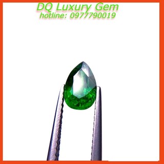 Mặt Đá Tsavorit Trọng Lượng 1.4ct, Màu Xanh , Mài Giác Giọt Nước  , Trong, Sang Trọng, Cao Cấp DQ9