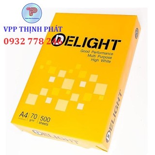 [1 THÙNG 5 REAM] Giấy A4 DELIGHT định lượng 70gsm