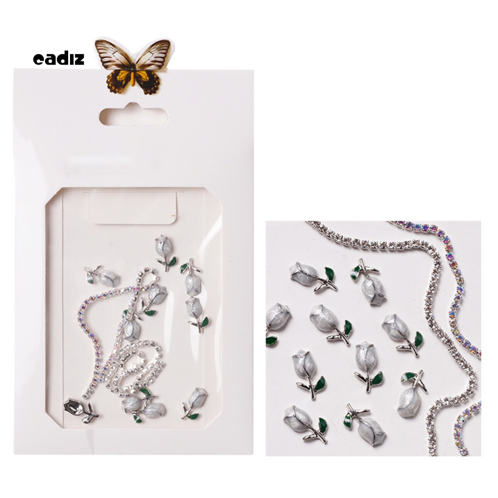 1 Gói Hạt Cườm Mini Hình Hoa Tulip Đính Trang Trí Móng Tay Thời Trang