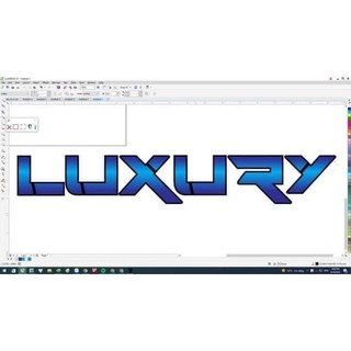 Tem decal chữ Luxury dán xe tải, xe ben, Luxury