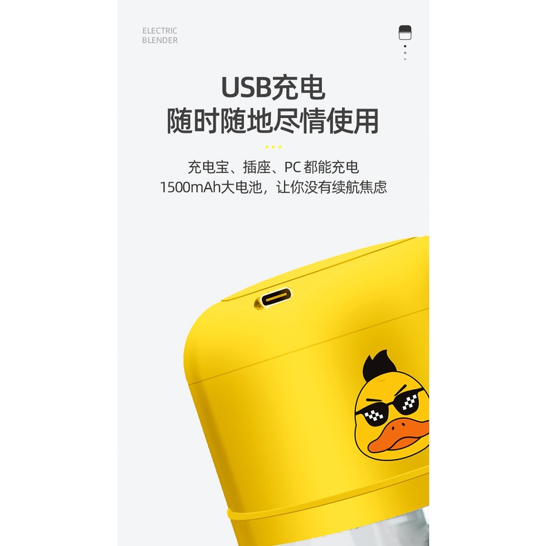 Máy Xay Tỏi Ớt Mini Cầm Tay Hình Chú Vịt G Duck