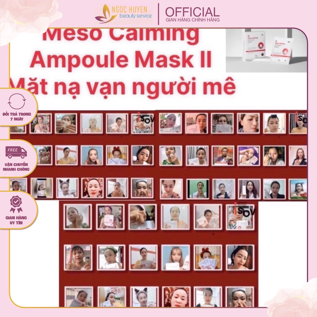 ⚡ Mặt Nạ MESO CALMING AMPOULE MASK, Tăng Độ Đàn Hồi, Trắng Sáng Da
