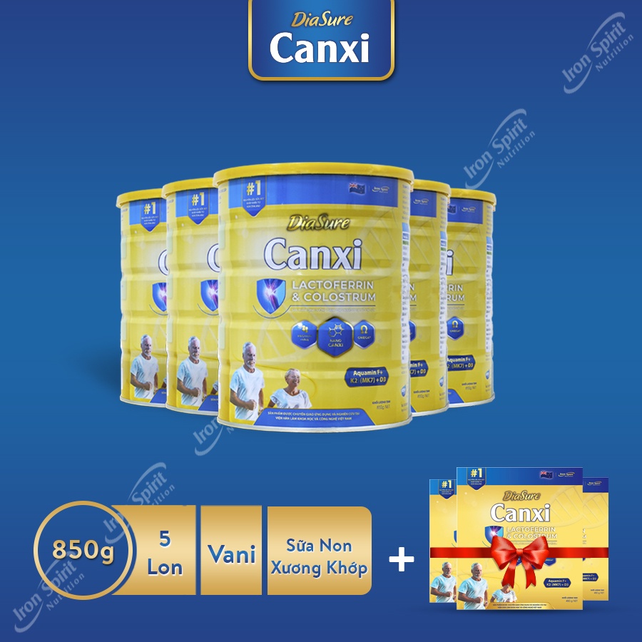 MUA 5 TẶNG 3, DIASURE CANXI 850G - Bổ sung dinh dưỡng, nano canxi phòng chống loãng xương, cải thiện vấn đề xương khớp