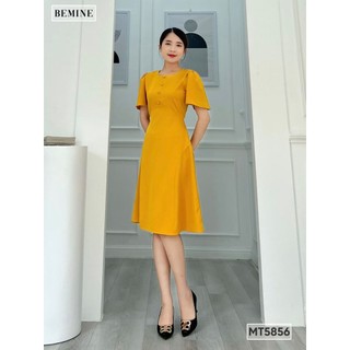 Đầm tay cánh tiên ngực đính nút BEMINE MT5856