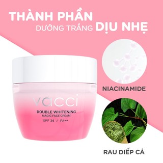 Kem Dưỡng Trắng Nâng Tone Da Mặt Vacci Double Whitening Magic Face Cream 50ml