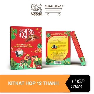 Kitkat gói 12 thanh x 17g + hộp xuân 2023